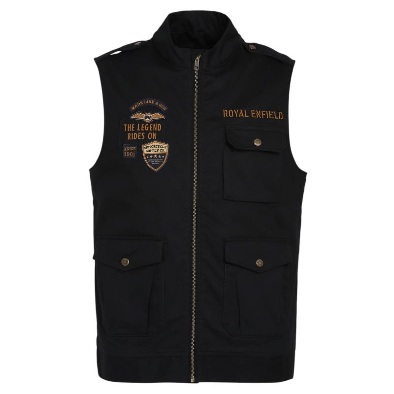 코만도 슬리브리스 블랙 재킷-1